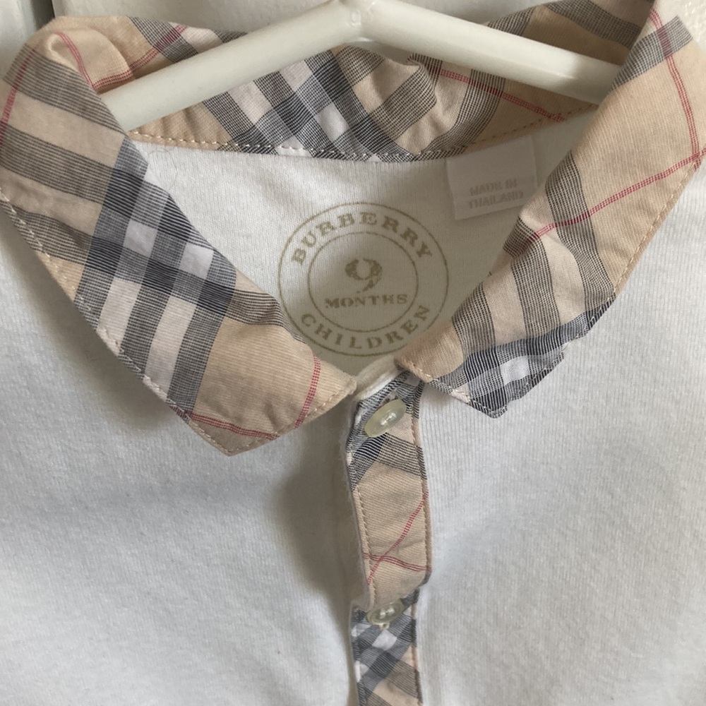 Burberry Baby Onesie With Plaid - Picture 3 of 5